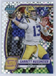 2024 Bowman University Garrett Nussmeier X-Fractor RC #5 LSU - Picture 1 of 2