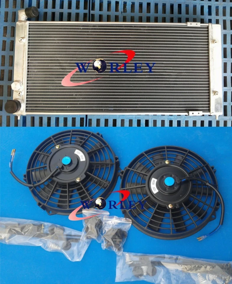 Aluminum Radiator + Fans For Volkswagen VW Golf 2 Corrado VR6 Turbo - Image 1 of 4