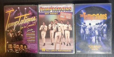 THE TEMPTATIONS DVD COLLECTION  3 DISCS, LIVE IN CONCERT, MOTOWN, GET READY VG - Image 1 of 3