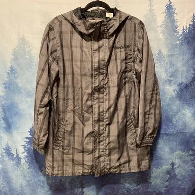 Timberland Grey Black Plaid Zip Up Men's Rain Coat Size Large (16-18) - Image 1 of 4