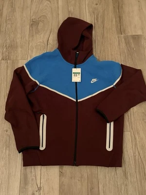 NWT Nike Tech Fleece Windrunner Full Zip Burgundy Blue Sz XL HQ3746-652 - Image 1 of 4
