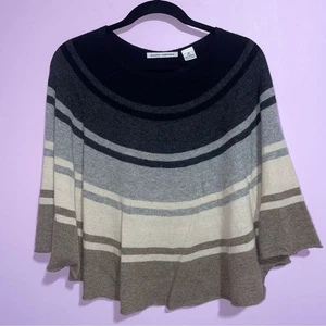 Autumn Cashmere Poncho Topper Sweater Women Size XS ColorBlock Contemporary - Picture 1 of 8