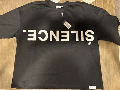 Onyx Apparell «Тишина» графический футболка укороченный Med новый с Ярлыками Courtside - Изображение 1 из 4