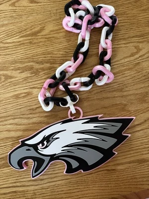 Collar Cadena Philadelphia Eagles Impreso en 3D Nuevo Rosa Foto 1 de 3