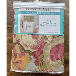 Waverly Flor ONE Scallop Spring Bling Valance 52X18 in Window Country/Floral - Bild 1 von 3