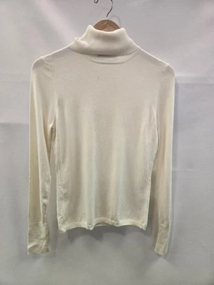 Ограниченный свитер женщин средний слоновой кости водолазка длинным рукавом легкий трикотаж - Изображение 1 из 4