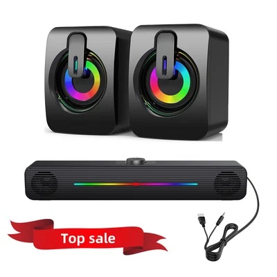 USB Lautsprecher Stereo Soundbar Subwoofer Musikbox für PC TV Laptop Computer - Bild 1 von 4