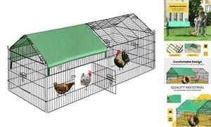 71” x 30” Foldable Outdoor Backyard Metal Coop Chicken Cage Enclosure Duck - Picture 1 of 7