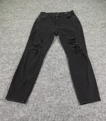 Judy Blue Jeans Womens 13/31 Black Boyfriend Fit Distressed Stretch JB8216BK - Image 1 of 4