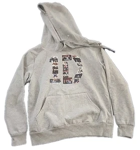 Felpa con cappuccio pullover One Direction 1D grigio junior piccola grafica - Foto 1 di 18