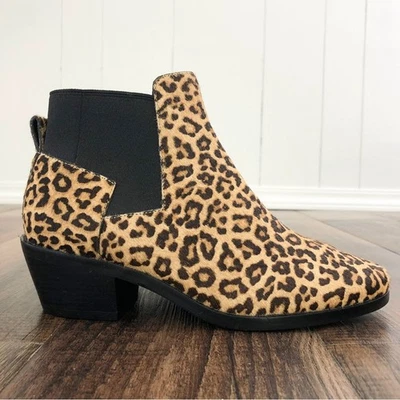 Botín elevado Cole Haan para mujer de leopardo teñido pelo de pantorrilla talla 5,5 negro tostado  Foto 1 de 4