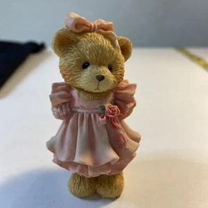 Vintage 1993 Enesco Cherished Teddies “Child Of Love” 3” Pink Dress Bear - Picture 1 of 7