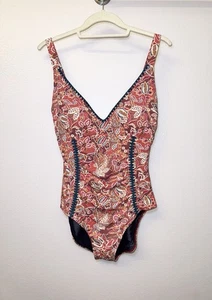 Sundance MEDIUM Enviable Escapes Swimsuit Boho Floral One Piece Embroidered EUC - Picture 1 of 13