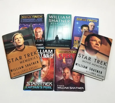 William Shatner Star Trek Novels LOT OF 7 ~ HCDJ All 1st Edition Near Mint NM++ - Image 1 of 4