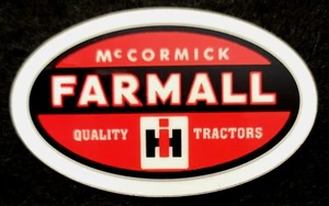 FARMALL STICKER "QUALITY TRACTORS" 3 1/4 X 2" GLOSSY THICK WATERPROOF OUTDOOR - Picture 1 of 1