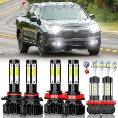 Faros antiniebla altos/bajos LED para Honda Ridgeline 2017-2019 2020 6x 6000K Foto 1 de 4