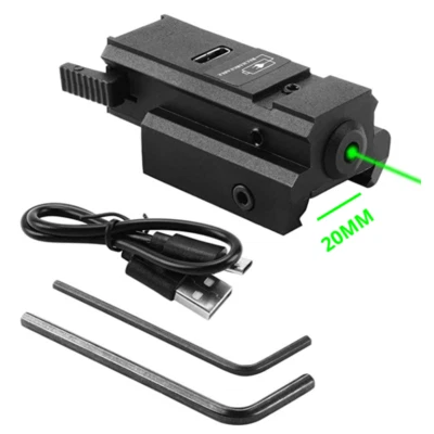 Mira láser verde táctica recargable pistola USB mira láser Foto 1 de 4