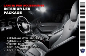 ✨ SET LAMPADINE LED INTERNI "LANCIA YPSILON" BIANCO GHIACCIO 2011-2021 NO SPIA ✨ - Afbeelding 1 van 1