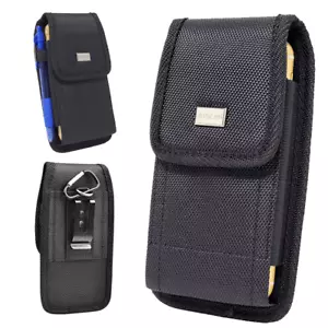 For Motorola Moto z4 Heavy Duty Holster Pouch Nylon Carry Case Fits Rugged Cover - Picture 1 of 15