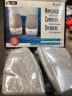 Labtech LCS-150 Space Saver Series Speaker Audio Computer Vintage Original Box - Image 1 of 4