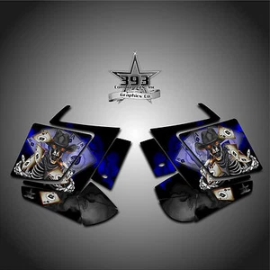 2010 - 2015 POLARIS PRO RMK - RUSH Decal Side Panel Graphics Kit Outlaw Blue - Picture 1 of 1