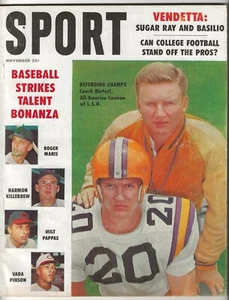 November 1959 Sport Magazine Billy Cannon Roger Maris Harmon Killebrew - Picture 1 of 3
