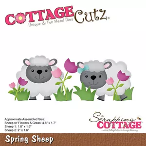 Neu Scrapping Cottage Cutz Metall Stanzschablone Frühling Schaf - Bild 1 von 1