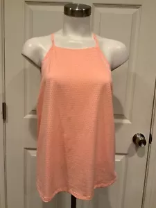 Athleta Peach "Chi Mesh Train Tan" Perforated Tank Top, Size Small, NWT! - Picture 1 of 6