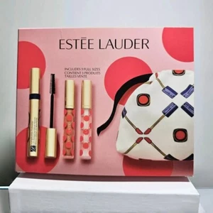 Neu im Karton Estee Lauder Pure Color Envy Lip Geschenkset volle Größe Lip Shines Mascara mit Tasche - Bild 1 von 7