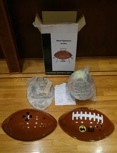 Hot Sports Charcoal Grill Kettle Football Portable Smoker Buffalo Wild Wings - Picture 1 of 8