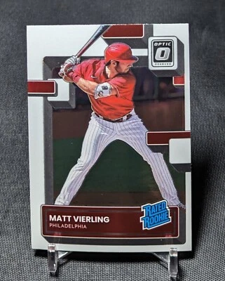 Matt Vierling Rated Rookie RC 2022 Donruss Optic Card #85 Philadelphia Phillies - Image 1 of 2