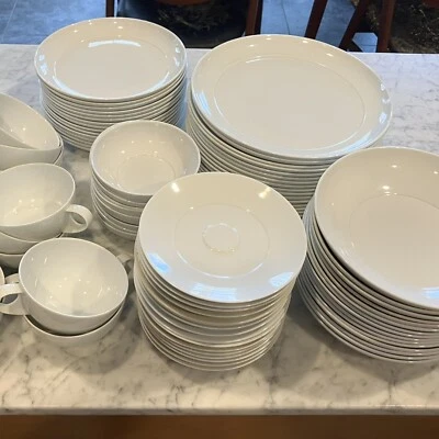 Conjunto de porcelana vintage colher barril de caixa serviço para 8 xícaras tigelas pratos - Imagem 1 de 4