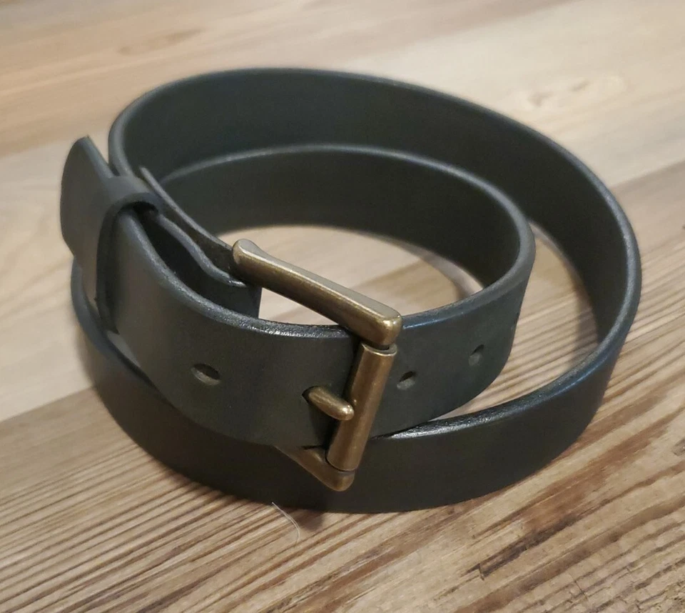 Cinturón vaquero negro vintage FOX CREEK cuero MOTOCICLETA 38 Foto 1 de 4