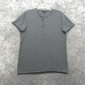Alfani Womens Shirt Medium Gray Short Sleeve Solid Knit Cotton Blend Casual - Picture 1 of 11