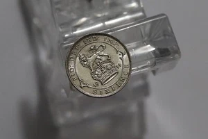 🧠🇬🇧 UK GB 6 PENCE 1911 SILVER HIGH GRADE B59 #3077 - Picture 1 of 2