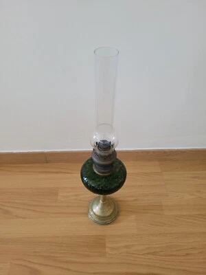Grande Lampe à pétrole matador verte - Photo 1/4