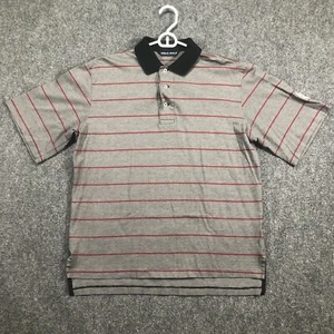 Polo Ralph Lauren Polo Shirt Mens M Red Striped Short Sleeve Pima Soft Touch - Picture 1 of 11