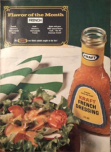 1976 Kraft French Dressing PRINT AD Flavor Of The Month VTG 1970s Salads Fun - Picture 1 of 5