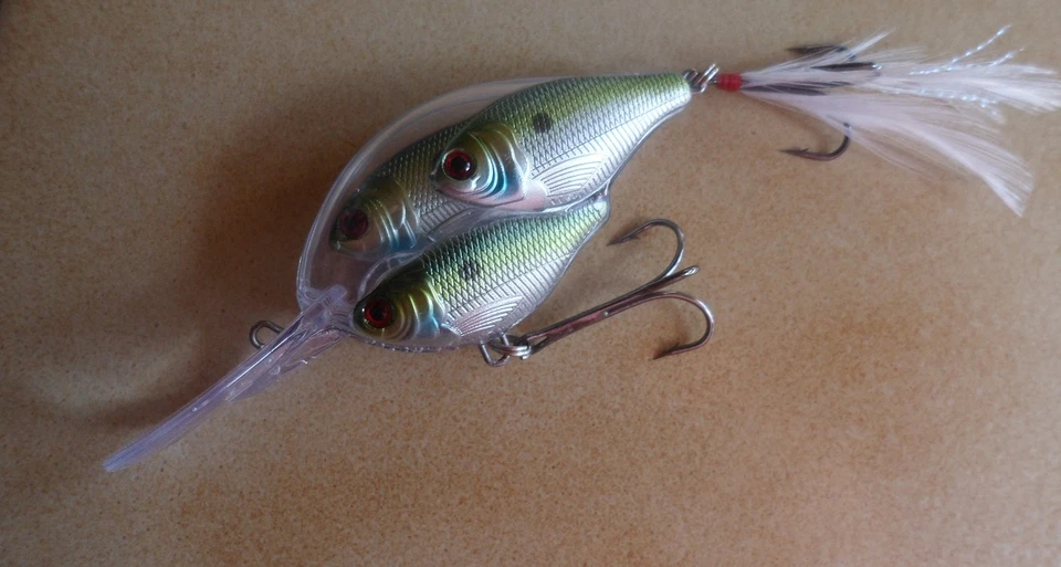 Leurre crankbait 10cm 18g 5 poissons en 1 couleur vert - Photo 1/1