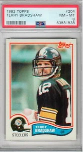 1982 Topps #204 Terry Bradshaw Pittsburgh Steelers PSA 8 - Picture 1 of 1