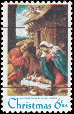 Sello de Estados Unidos #1414a - Belén 1970 6¢, precancelado, EzGrade™ en muy buen estado, MNH, OG Foto 1 de 3