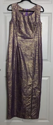 Maxi Vestido Estampado Piel Serpiente Vintage Años 90 Talla M/L Foto 1 de 3