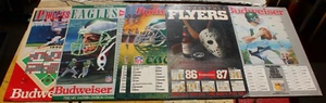 (6) VTG Budweiser Ad's Philadelphia Eagles, Phillies, Flyers Schedules Posters - Picture 1 of 23