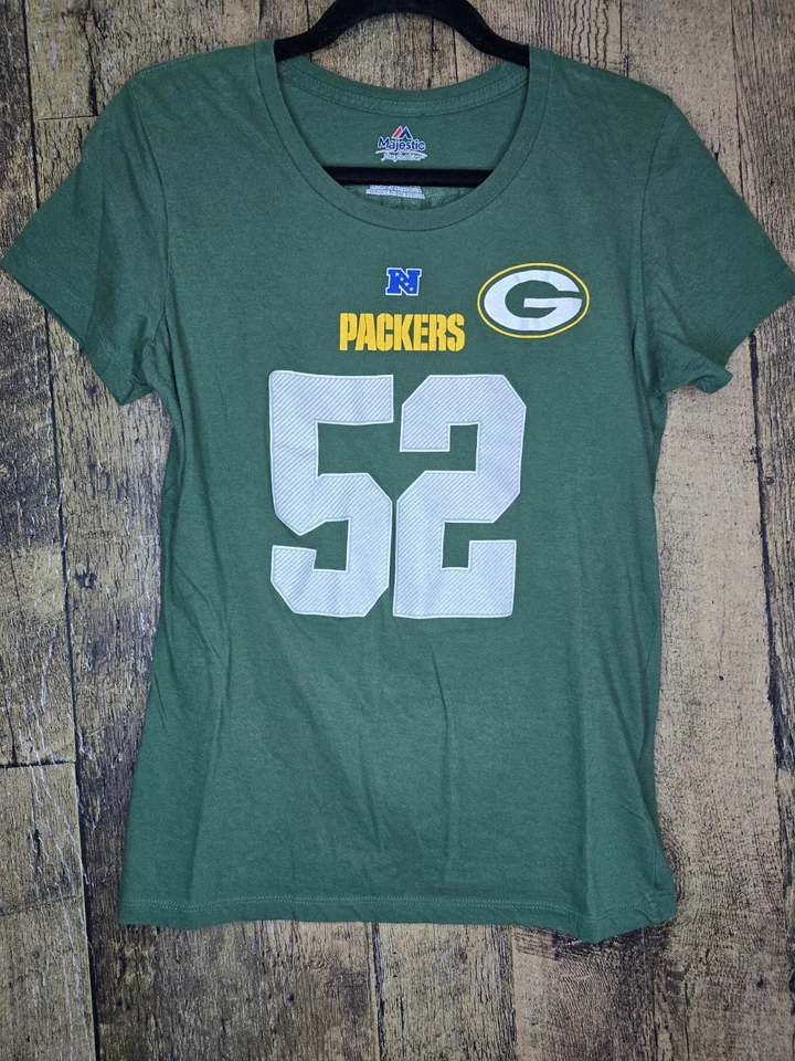 Женская футболка с коротким рукавом Majestic Green Bay Packers Clay Matthews No52 размер Med - Изображение 1 из 4