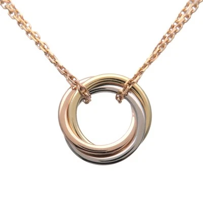Cartier Sweet Trinity Necklace K18 750 Yellow White Rose Gold Authentic Used F/S - Image 1 of 4