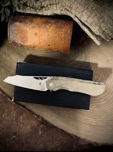 Kizer Kobold 2 | Sheepsfoot Front Flipper | Micarta Handles | Discontinued Model - Picture 1 of 4