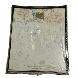 DAYSPRING STATIONERY Heart Flowers 16 Sheets Envelopes The Joy Of the Lord… - Picture 1 of 8