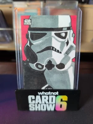 Stormtrooper Sketch by Bill Pulkovski 1/1 Topps Star Wars Galaxy Chrome - Image 1 of 2