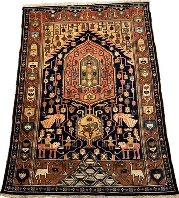 Belutch 270 x 155cm Boteh Baluch Kazak Carpet Rug handgeknüpft Orientteppich - Bild 1 von 4
