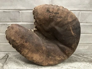 Vintage 1940s MacGregor Goldsmith Leather Baseball Glove Catchers Mitt - Picture 1 of 20